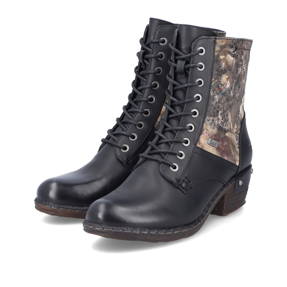 detail Dámska členková obuv RIEKER 93614-00 čierna W4