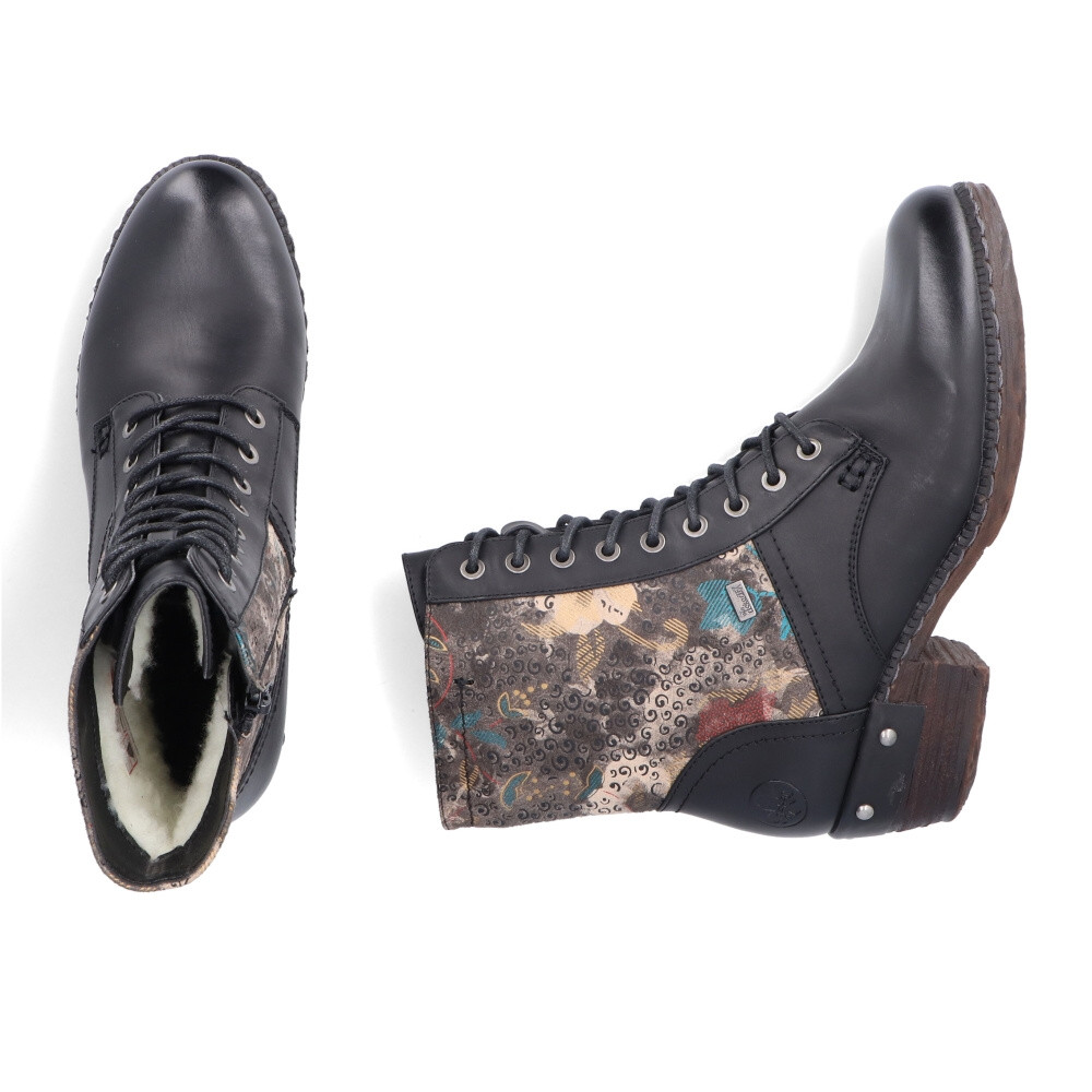 detail Dámska členková obuv RIEKER 93614-00 čierna W4