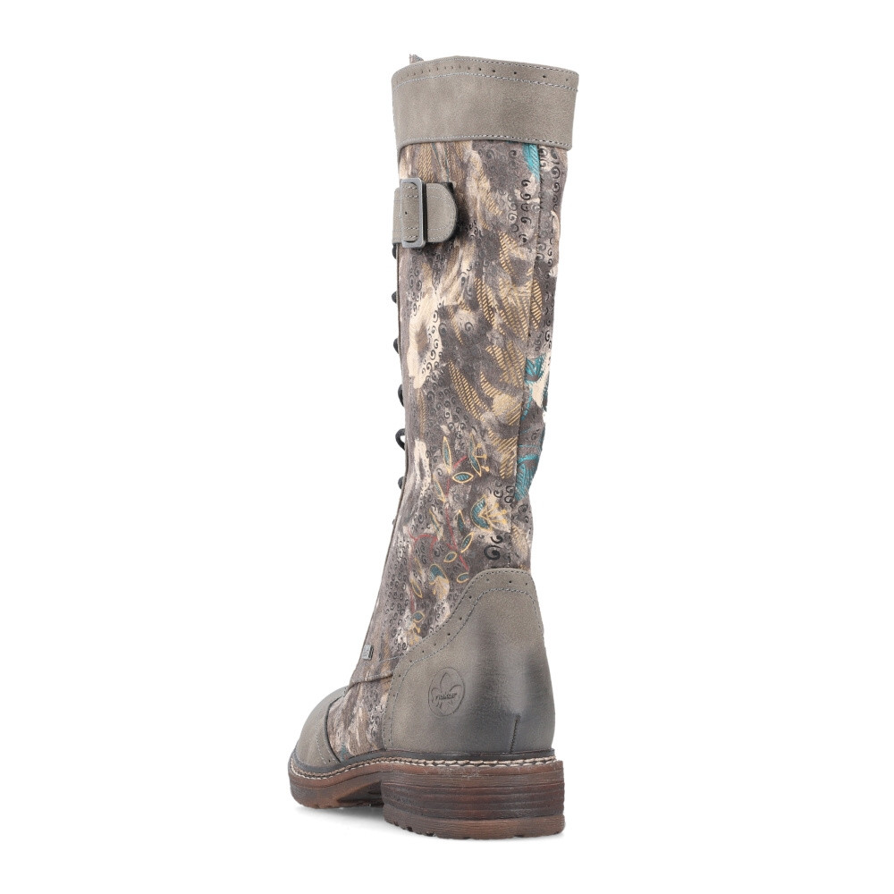 detail Dámské kozačky RIEKER 94734-90 šedá W4