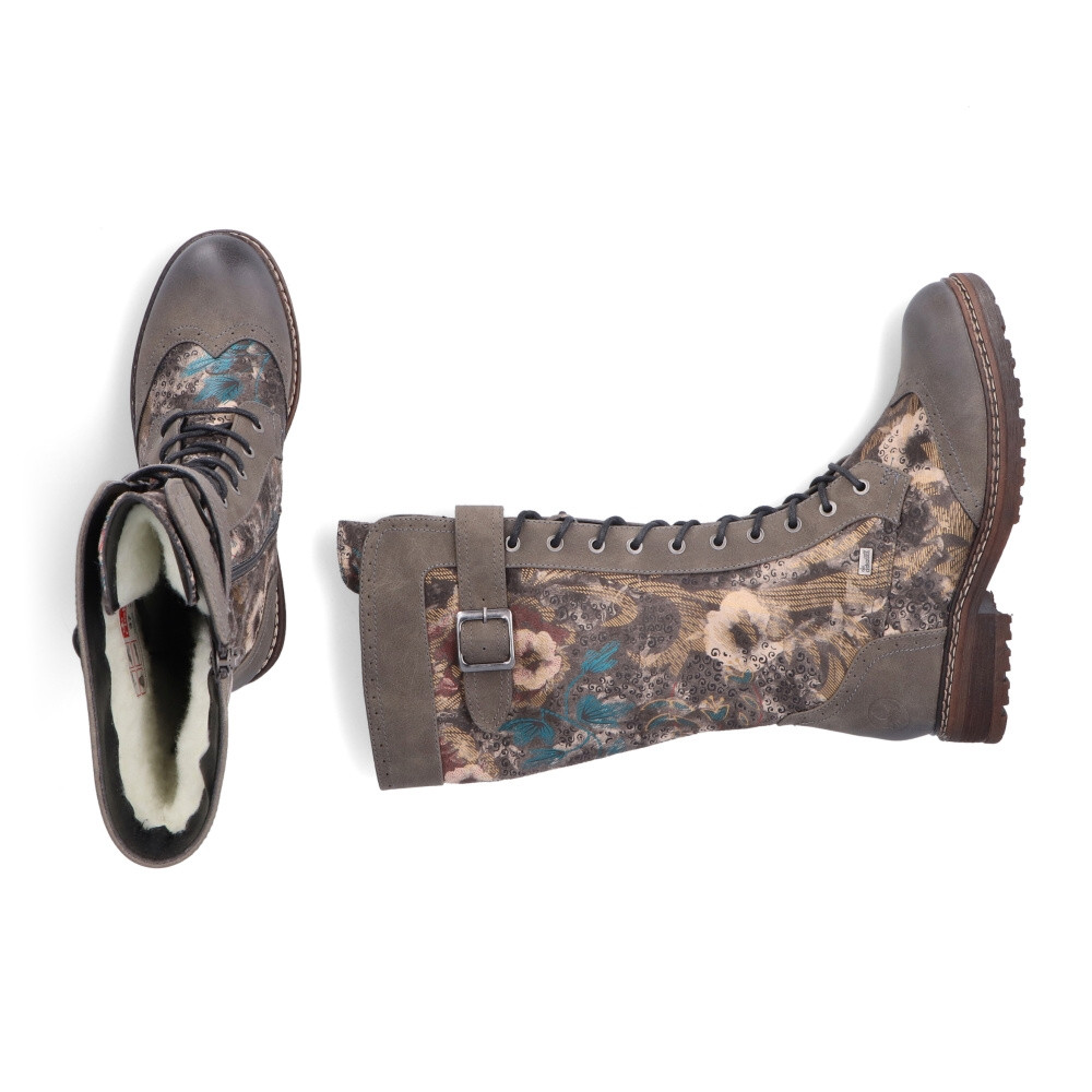 detail Dámské kozačky RIEKER 94734-90 šedá W4