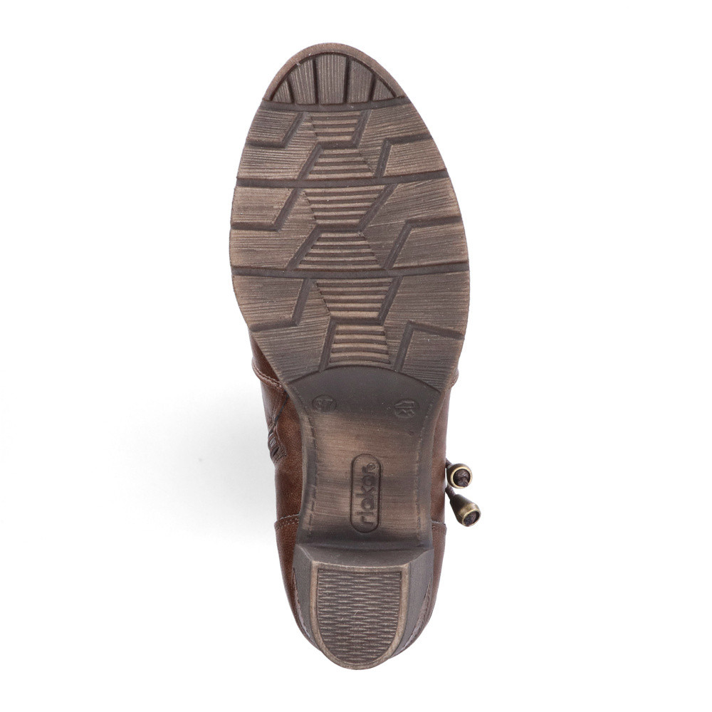 detail Dámské kozačky RIEKER 96081-25 hnědá W4