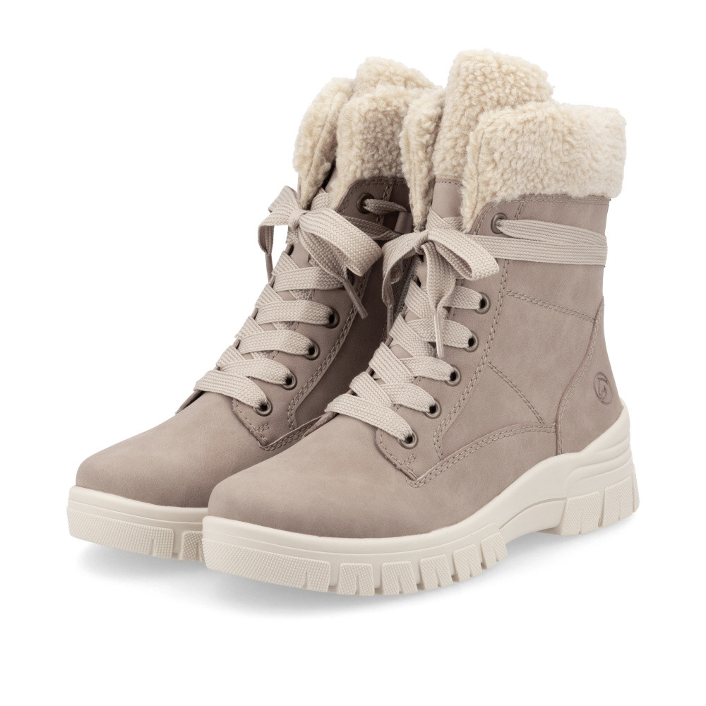 detail Dámská kotníková obuv REMONTE D0E76-20 béžová W4