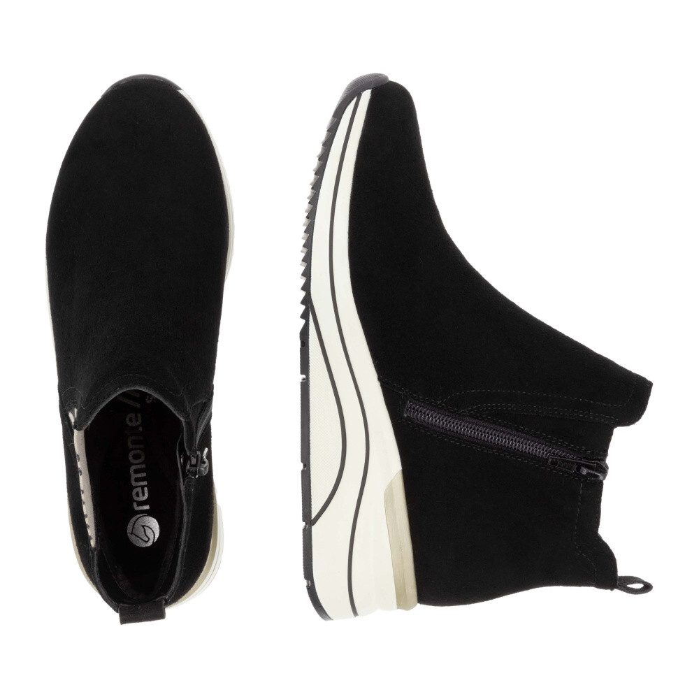 detail Dámská kotníková obuv REMONTE D0T75-03 černá W4