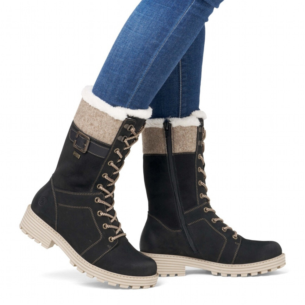 detail Dámské kozačky REMONTE D0W72-03 černá W4