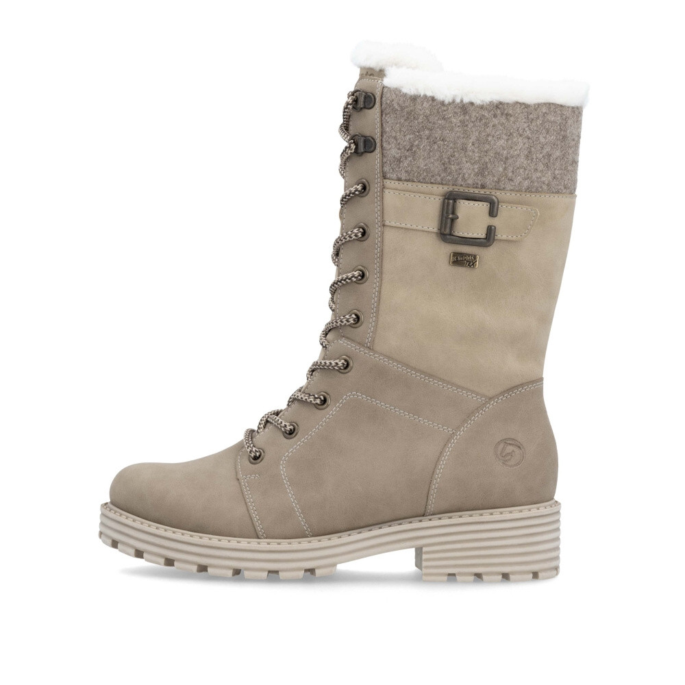 detail Dámské kozačky REMONTE D0W72-20 béžová W4