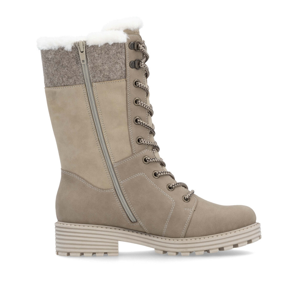 detail Dámské kozačky REMONTE D0W72-20 béžová W4