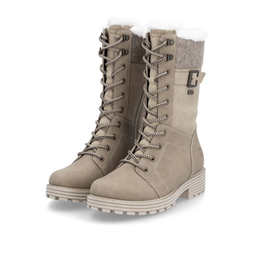 detail Dámské kozačky REMONTE D0W72-20 béžová W4