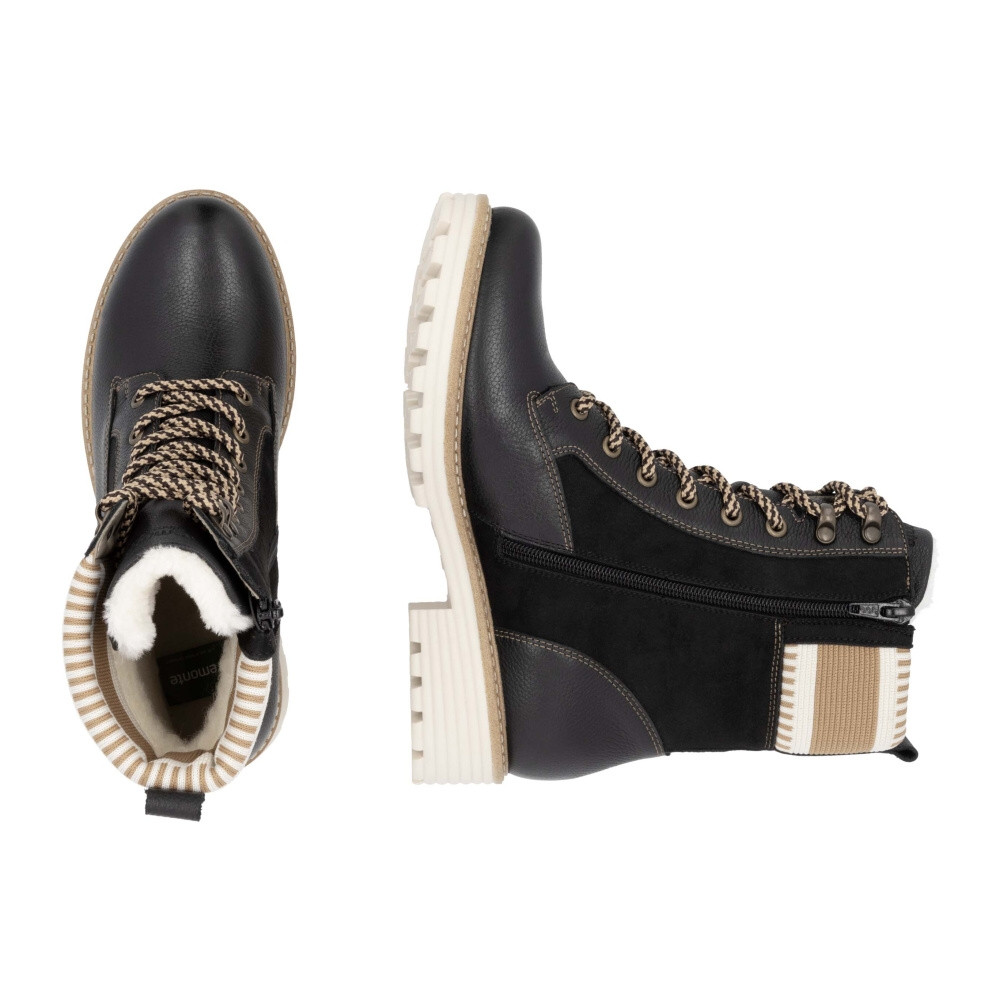 detail Dámská kotníková obuv REMONTE D0W77-03 černá W4