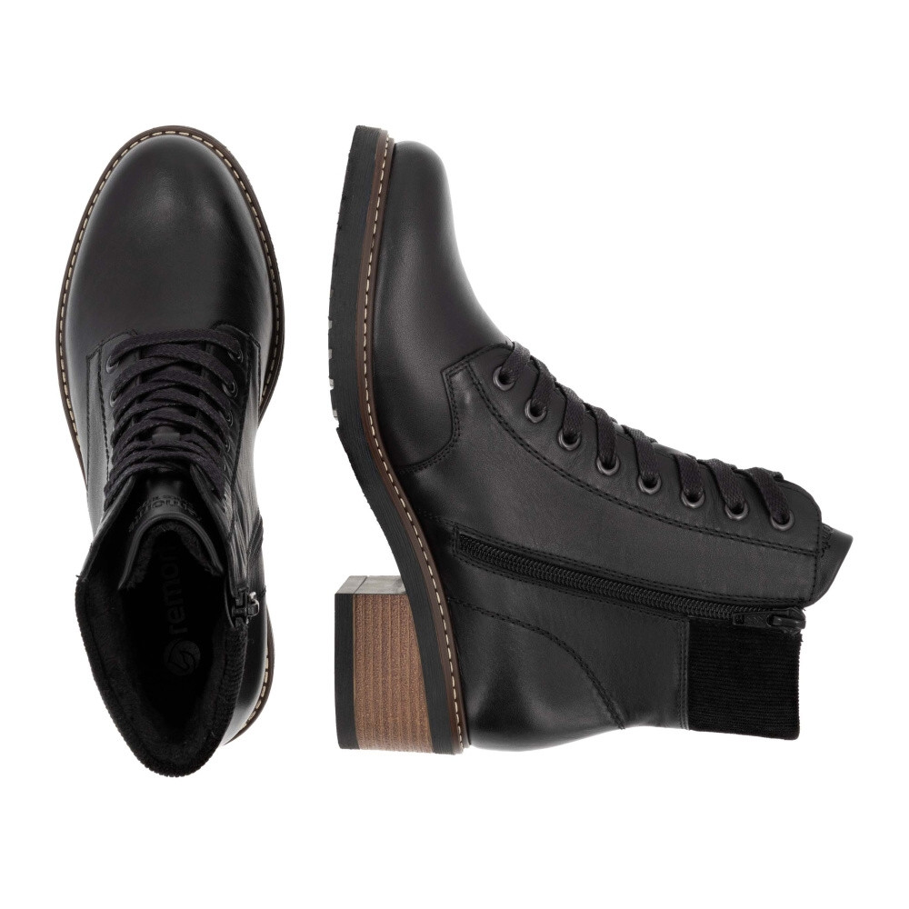 detail Dámská kotníková obuv REMONTE D1A70-00 černá W4