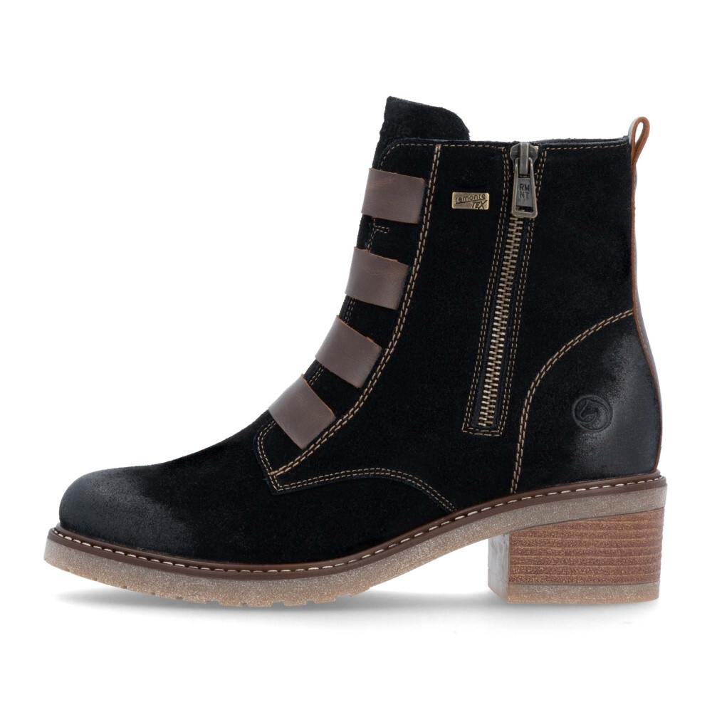 detail Dámská kotníková obuv REMONTE D1A76-03 černá W4