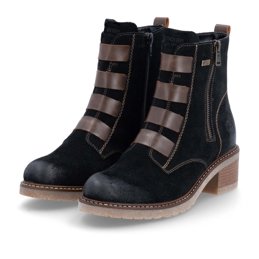 detail Dámská kotníková obuv REMONTE D1A76-03 černá W4