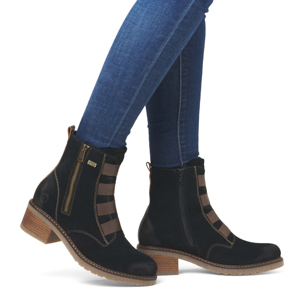 detail Dámská kotníková obuv REMONTE D1A76-03 černá W4