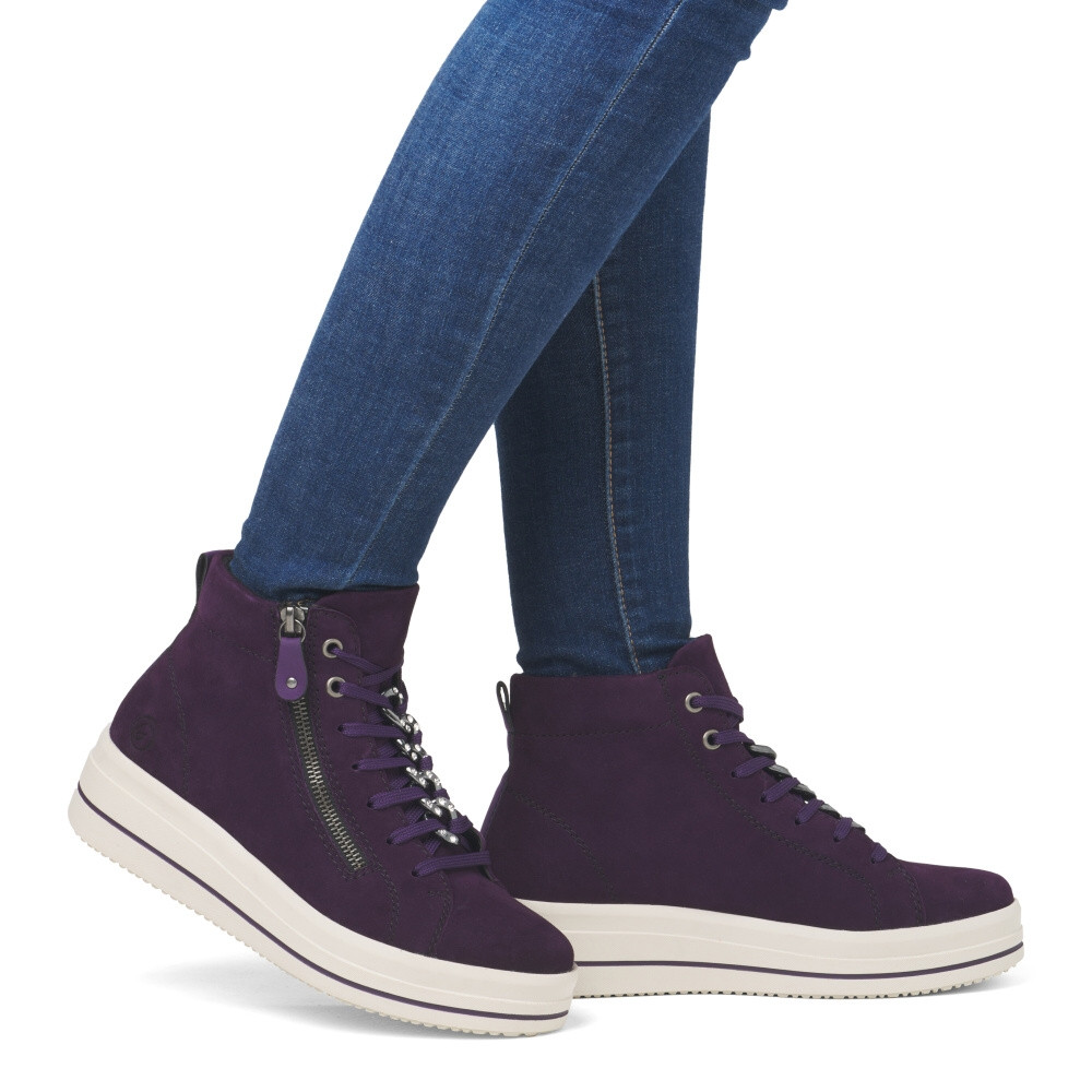 detail Dámska členková obuv REMONTE D1C70-30 fialová W4