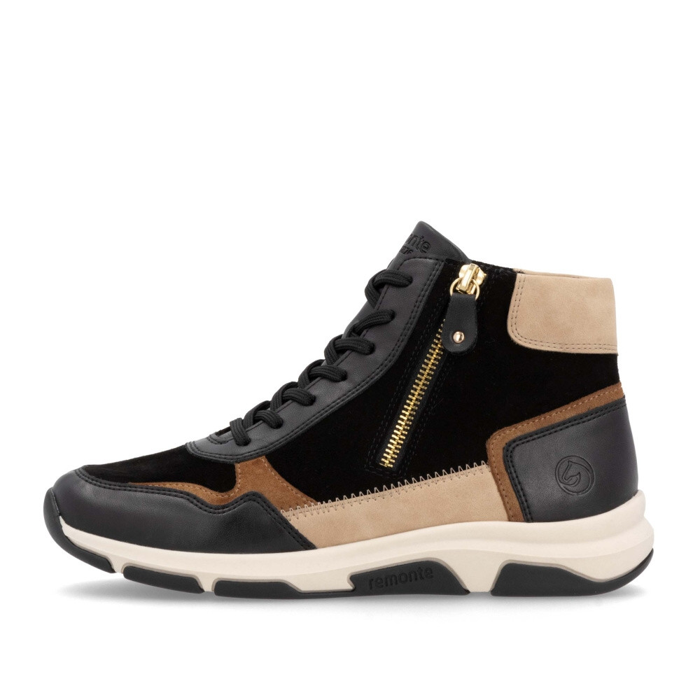 detail Dámská kotníková obuv REMONTE D1S70-03 černá W4