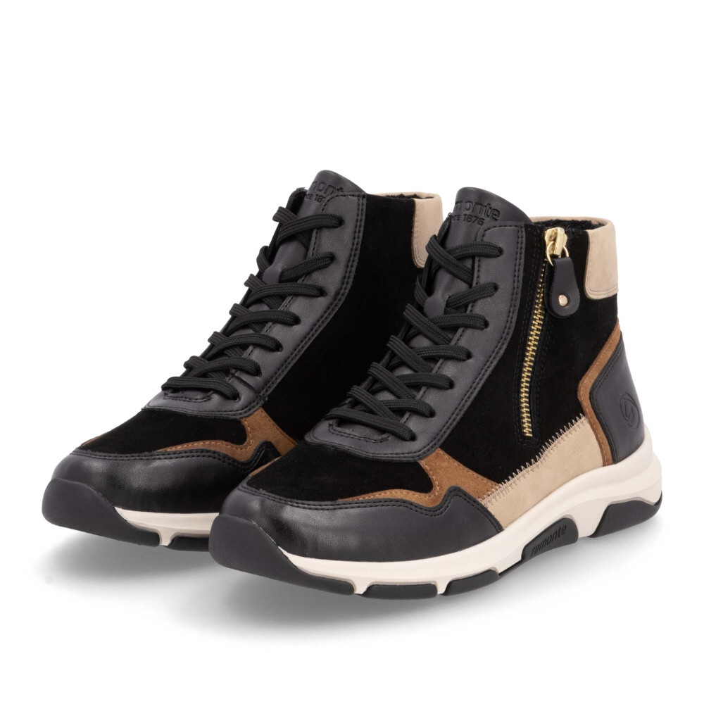 detail Dámská kotníková obuv REMONTE D1S70-03 černá W4