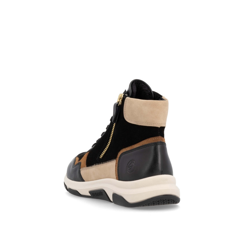 detail Dámská kotníková obuv REMONTE D1S70-03 černá W4