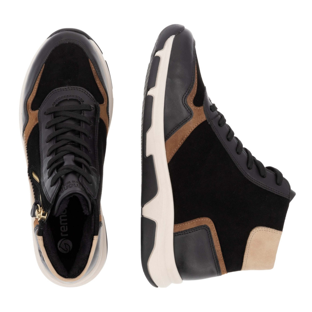 detail Dámská kotníková obuv REMONTE D1S70-03 černá W4