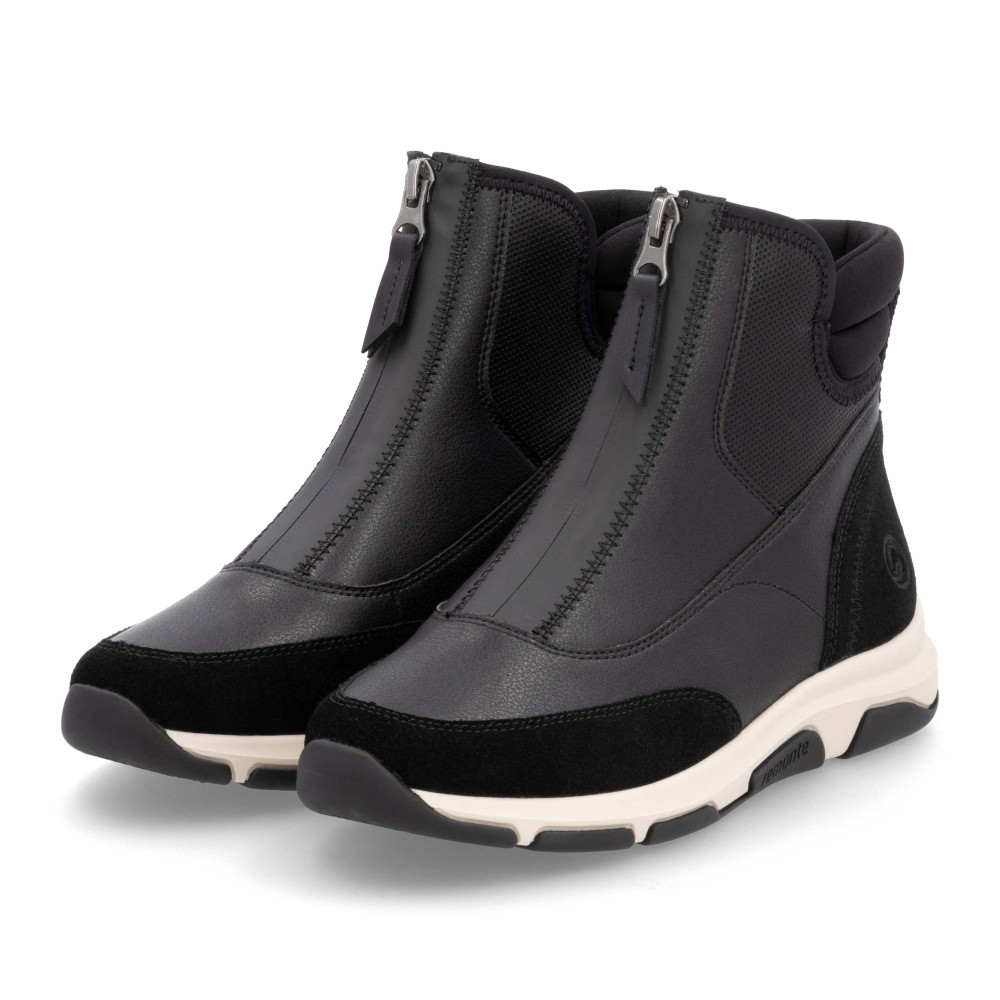 detail Dámská kotníková obuv REMONTE D1S72-02 černá W4