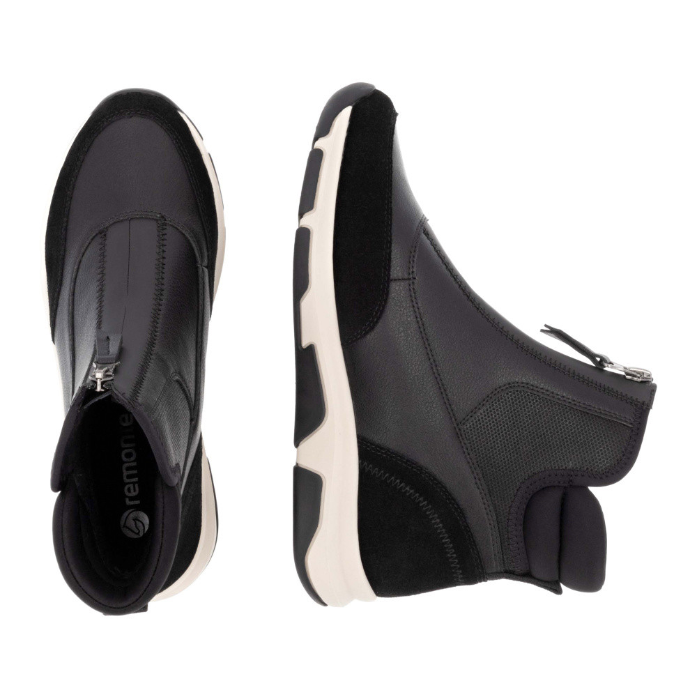 detail Dámská kotníková obuv REMONTE D1S72-02 černá W4