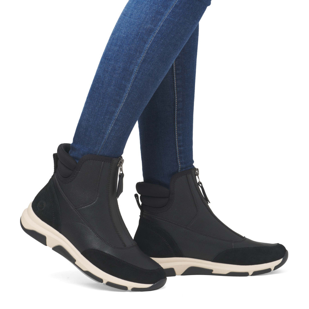 detail Dámská kotníková obuv REMONTE D1S72-02 černá W4