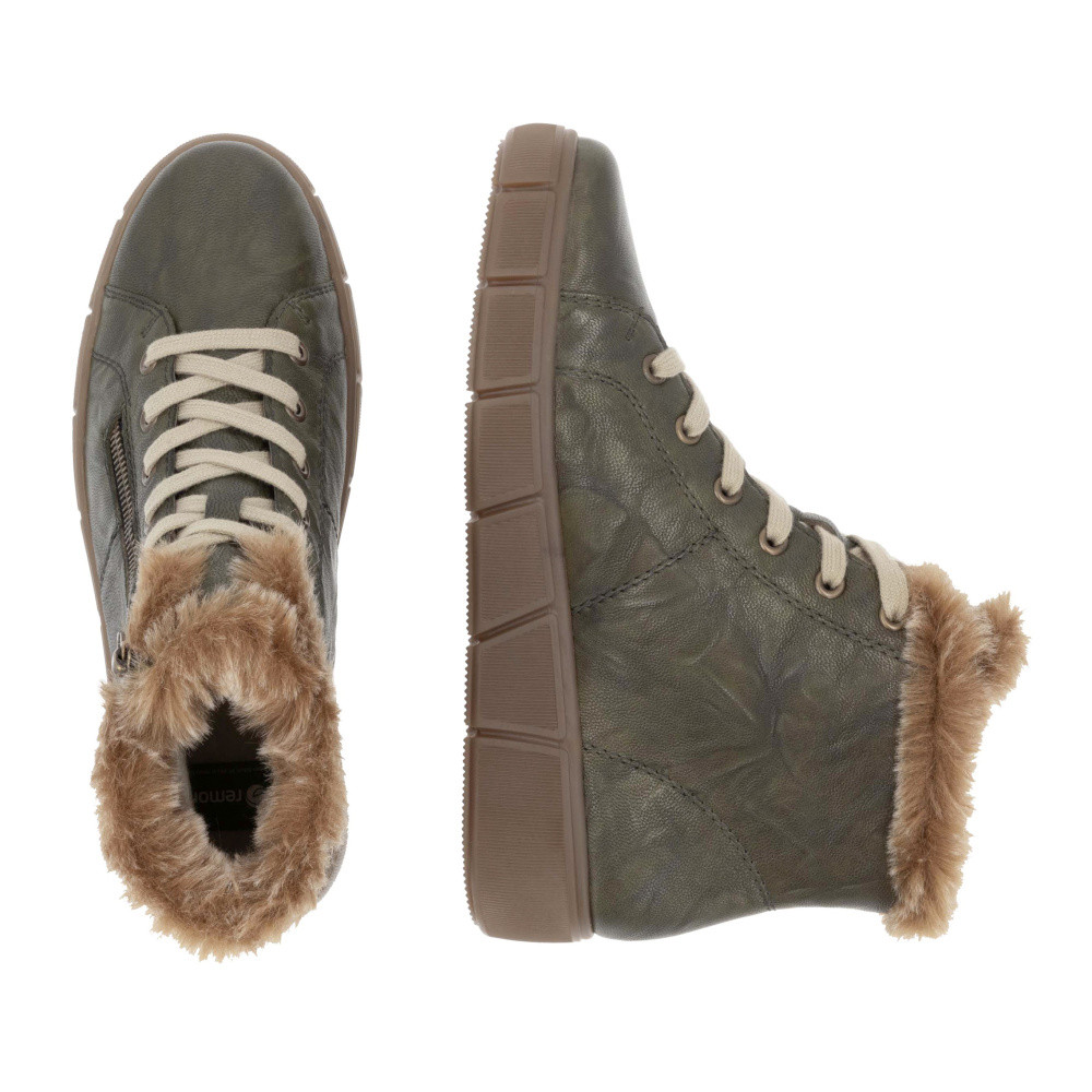 detail Dámská kotníková obuv REMONTE D1T72-52 zelená W4