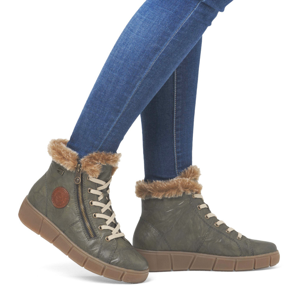 detail Dámská kotníková obuv REMONTE D1T72-52 zelená W4