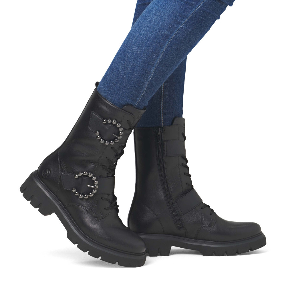 detail Dámská kotníková obuv REMONTE D1W70-00 černá W4