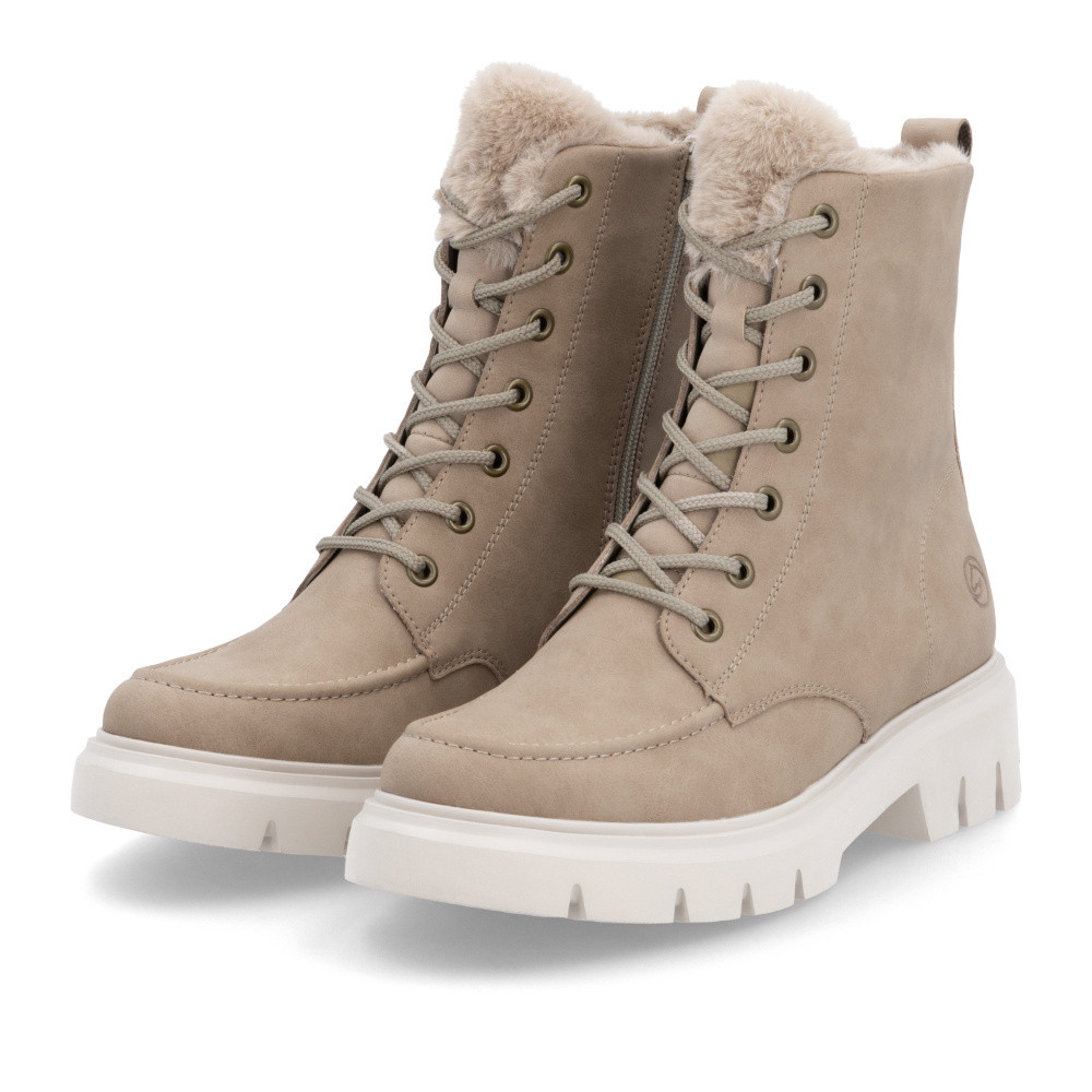 detail Dámská kotníková obuv REMONTE D1W75-20 béžová W4