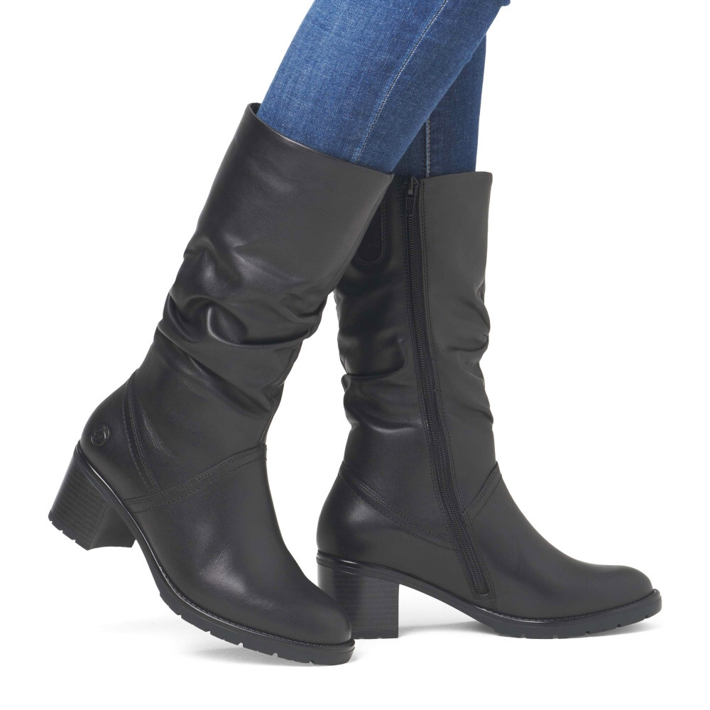 detail Dámské kozačky REMONTE D2A70-00 černá W4