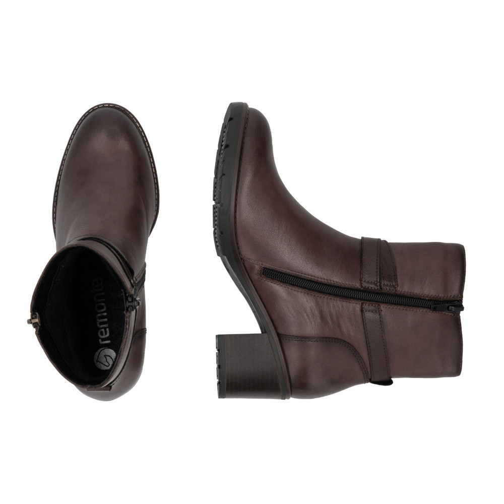 detail Dámská kotníková obuv REMONTE D2A72-25 hnědá W4