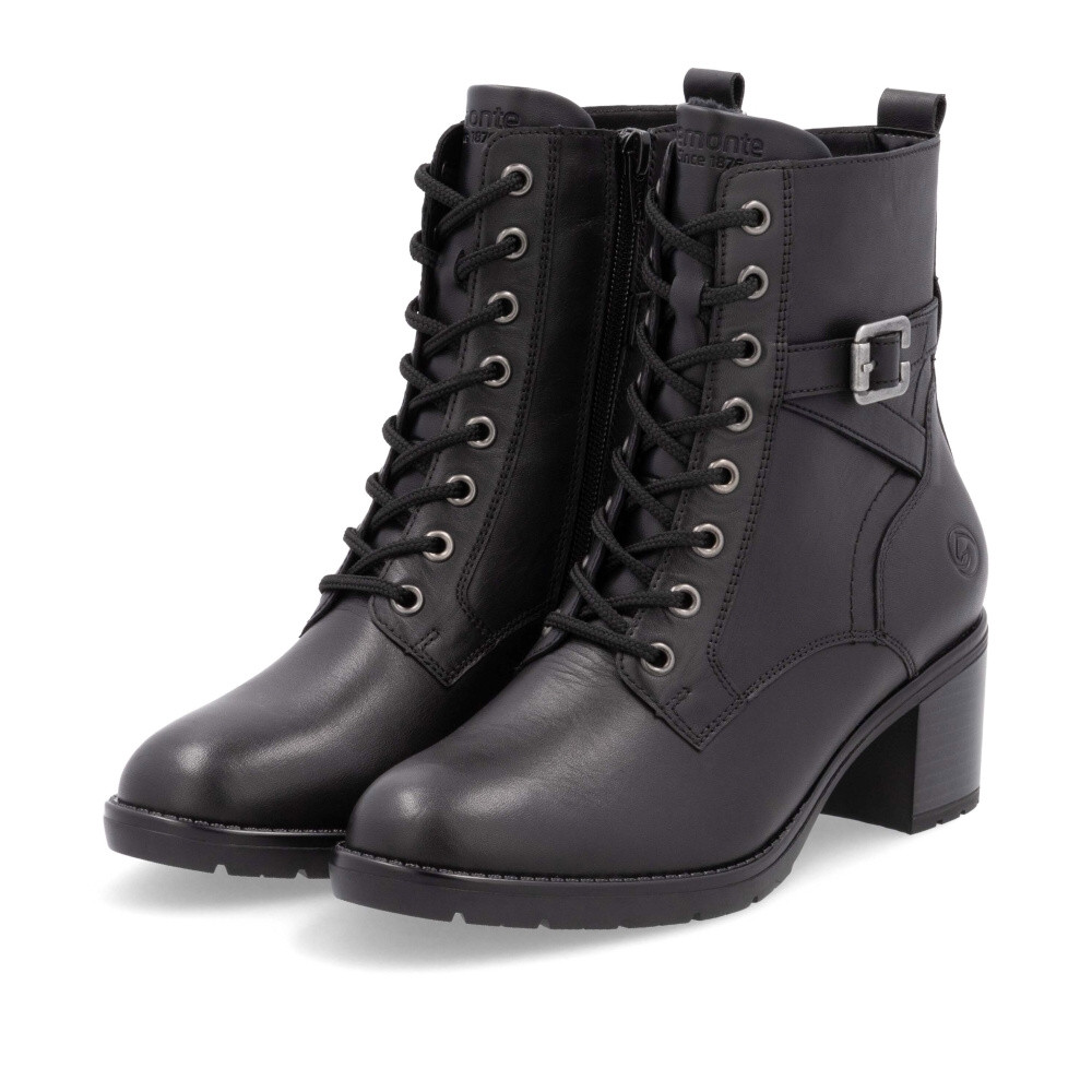 detail Dámská kotníková obuv REMONTE D2A74-00 černá W4