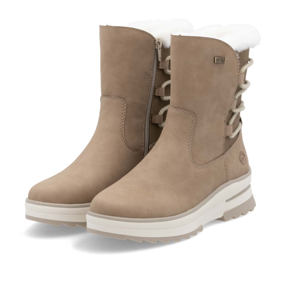 detail Dámská kotníková obuv REMONTE D2B72-20 béžová W4