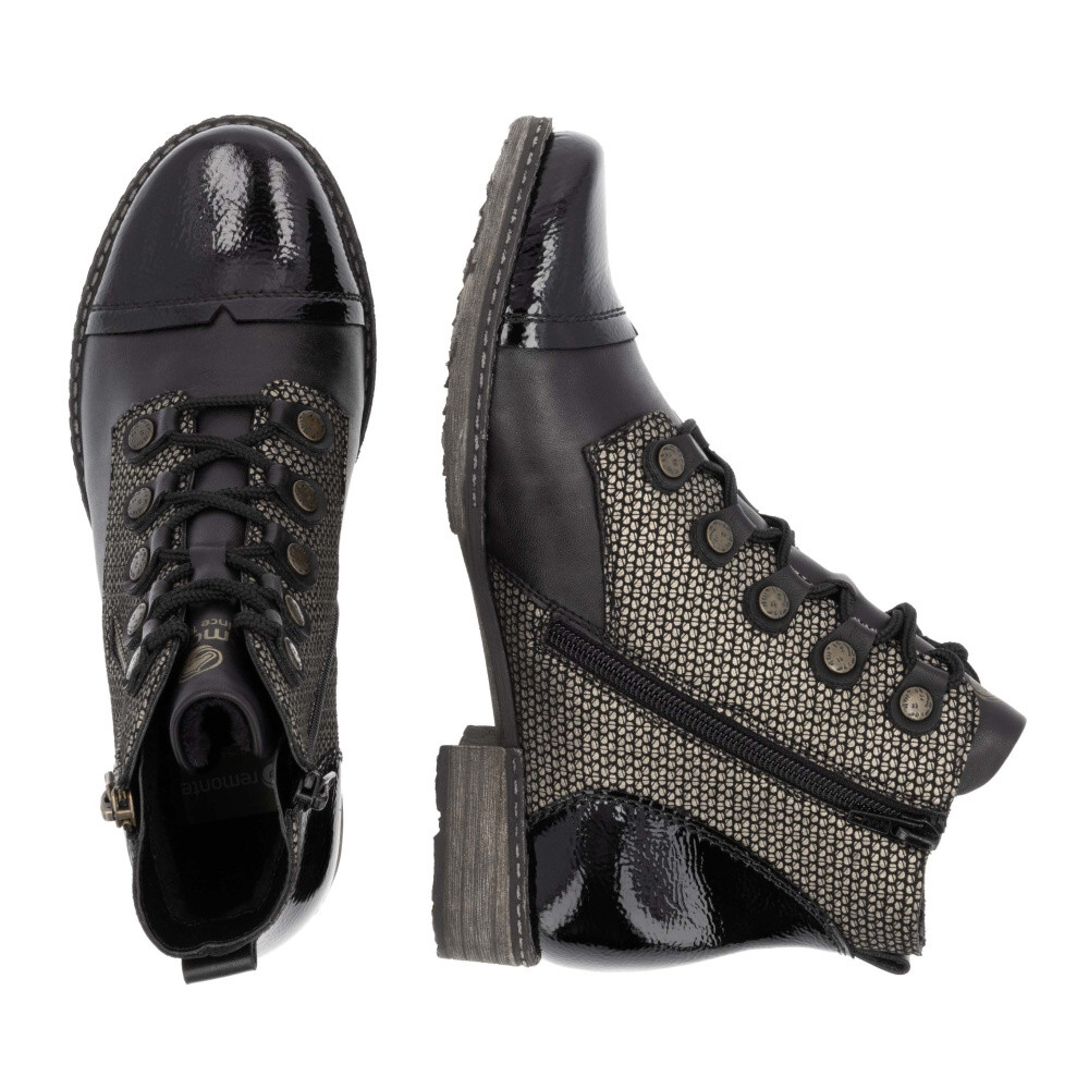 detail Dámská kotníková obuv REMONTE D4391-03 černá W4