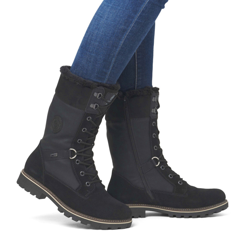 detail Dámské kozačky REMONTE D8474-02 černá W4