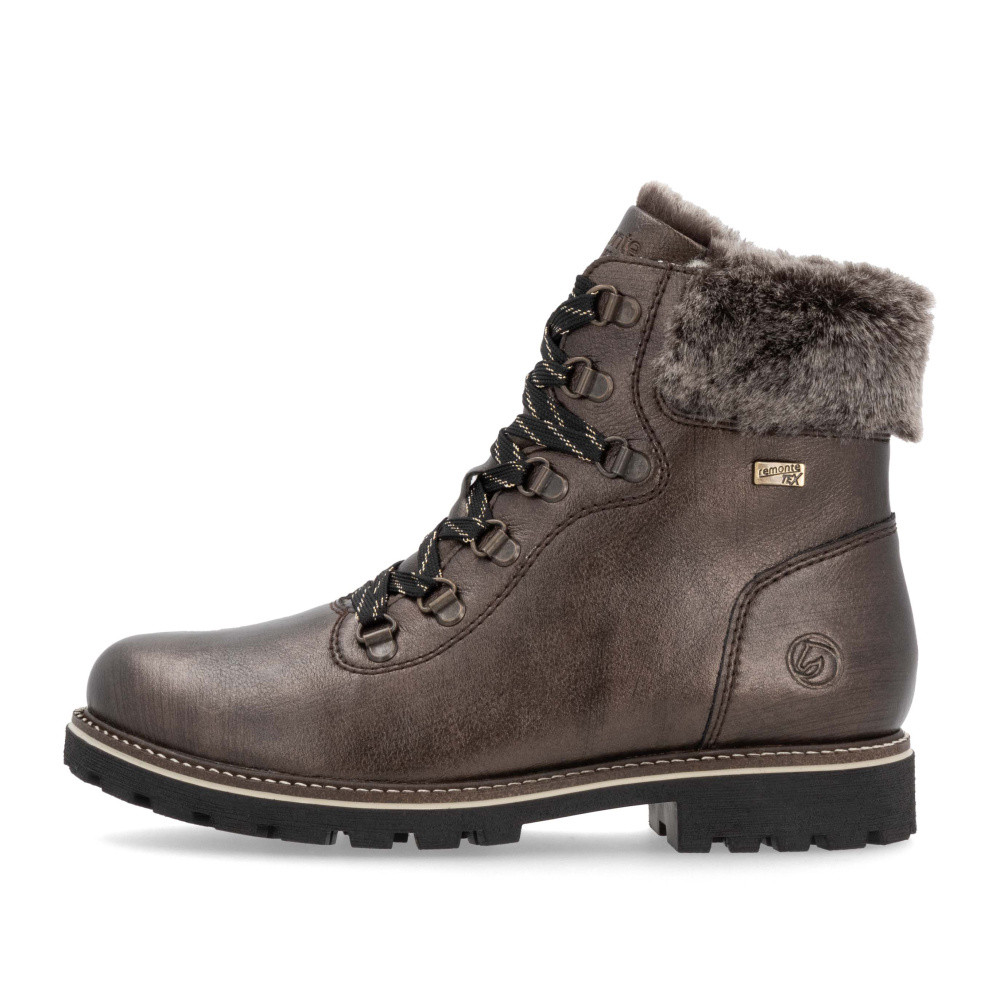 detail Dámská kotníková obuv REMONTE D8483-25 hnědá W4