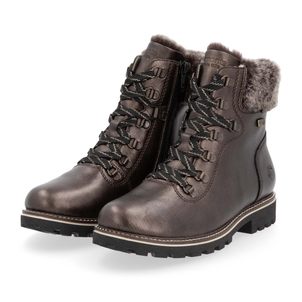 detail Dámská kotníková obuv REMONTE D8483-25 hnědá W4