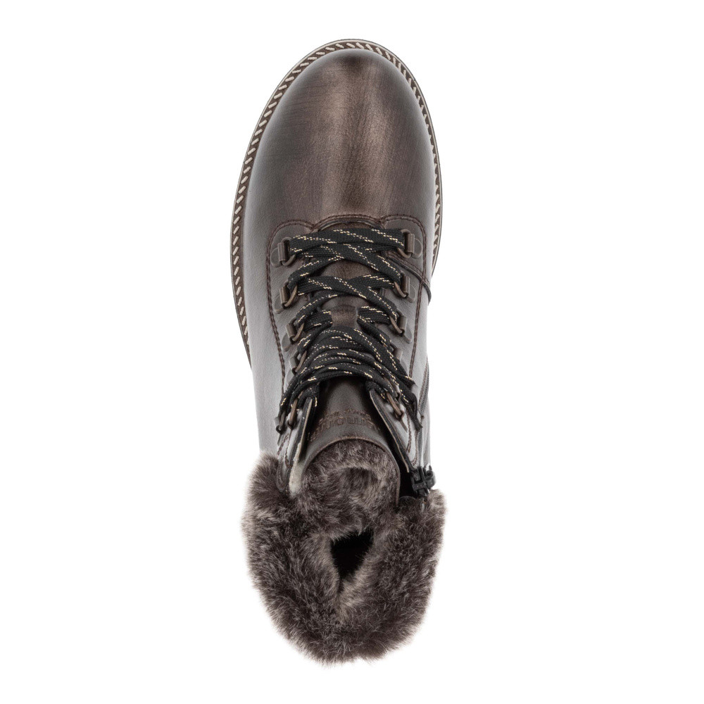 detail Dámská kotníková obuv REMONTE D8483-25 hnědá W4