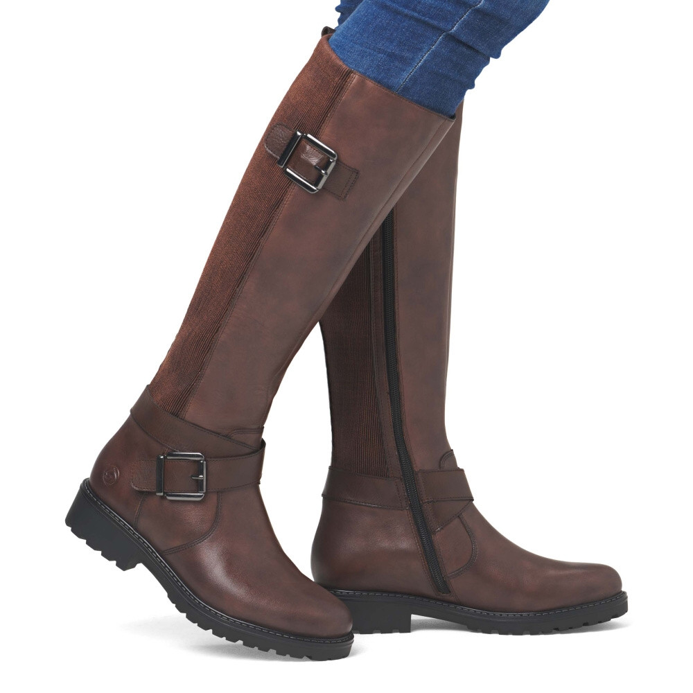 detail Dámské kozačky REMONTE R6593-25 hnědá W4