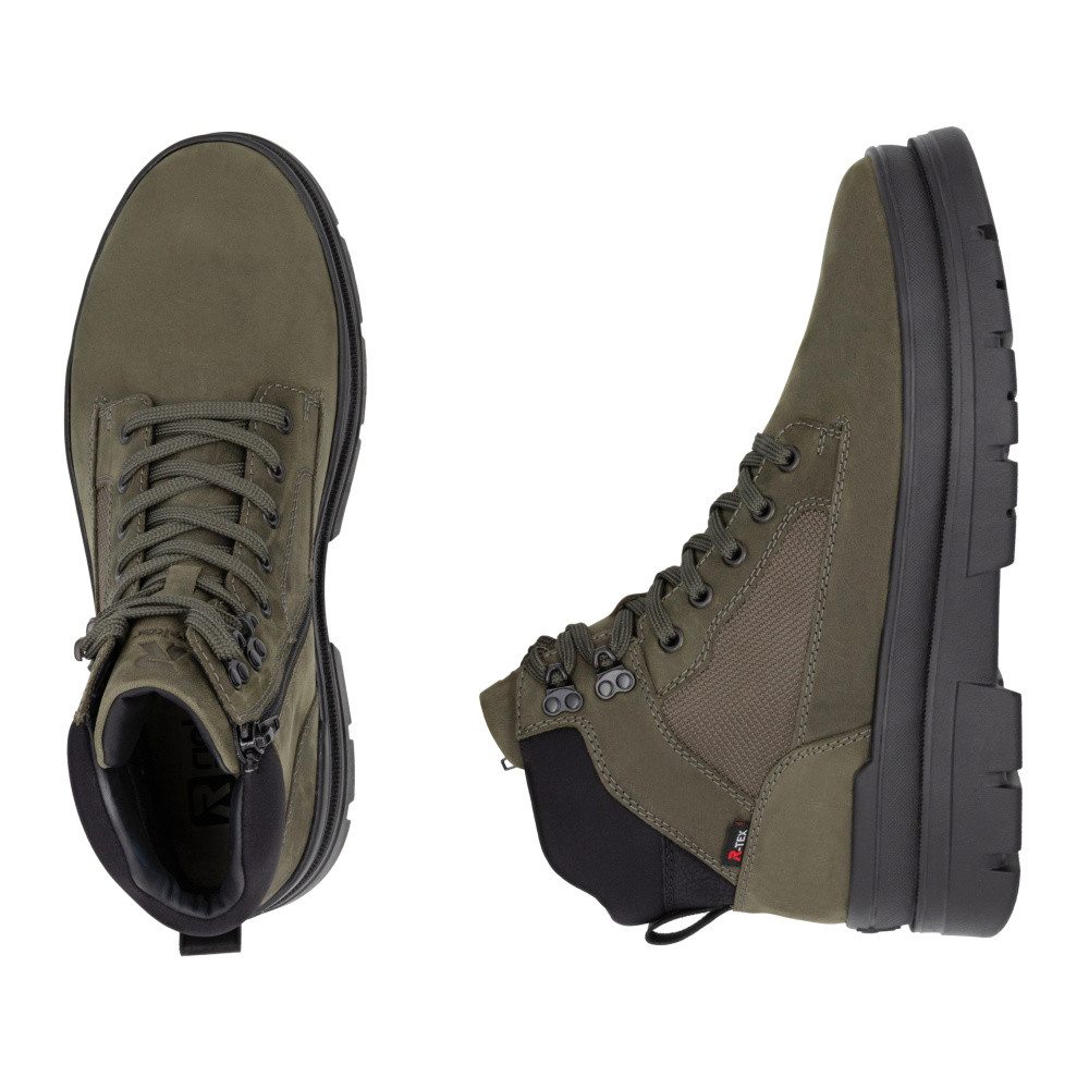 detail Pánská kotníková obuv RIEKER U1270-54 zelená W4