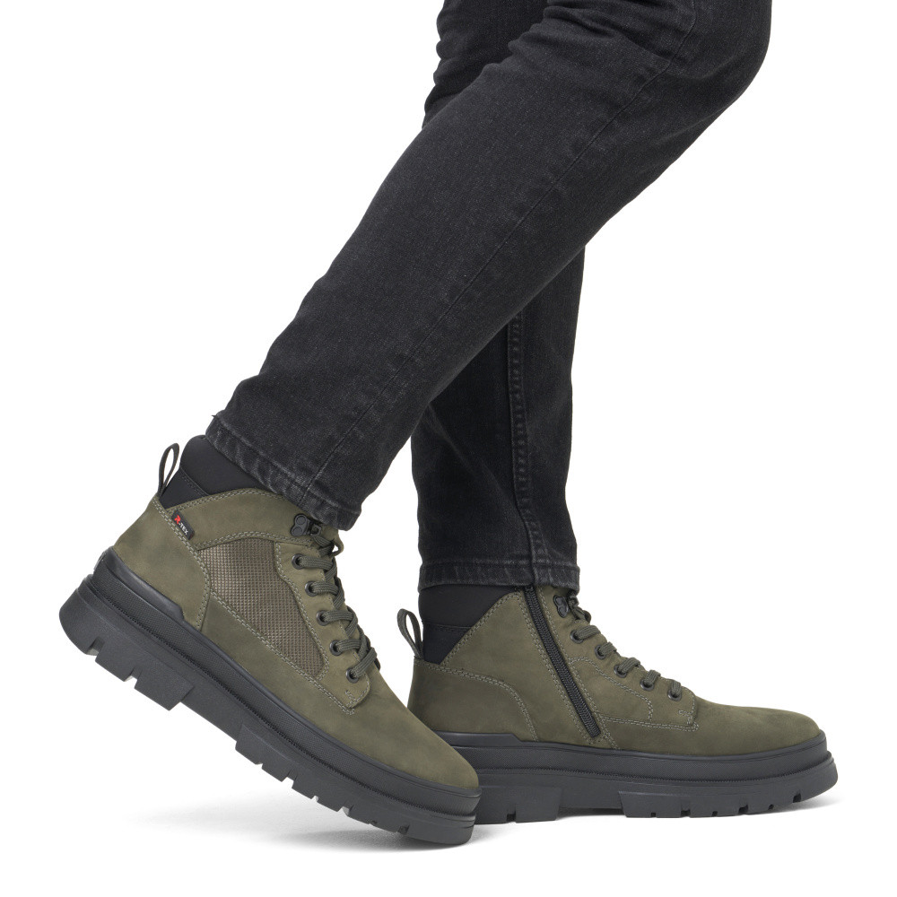 detail Pánská kotníková obuv RIEKER U1270-54 zelená W4