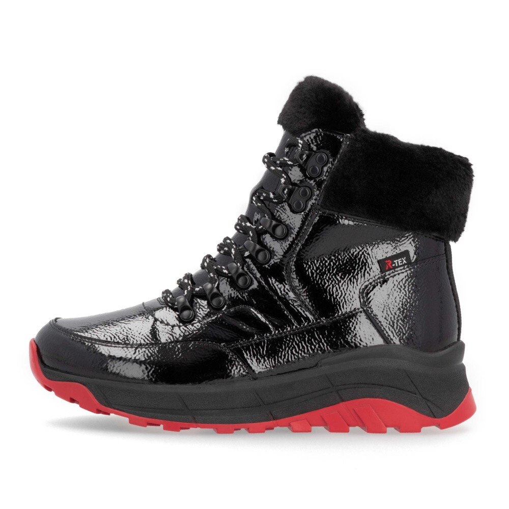 detail Dámská kotníková obuv RIEKER W0063-01 černá W4