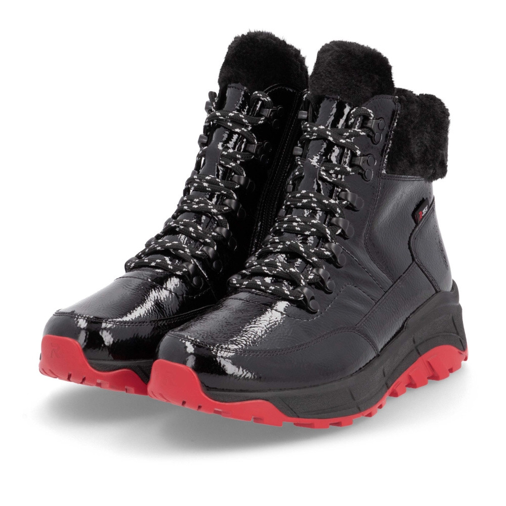 detail Dámská kotníková obuv RIEKER W0063-01 černá W4