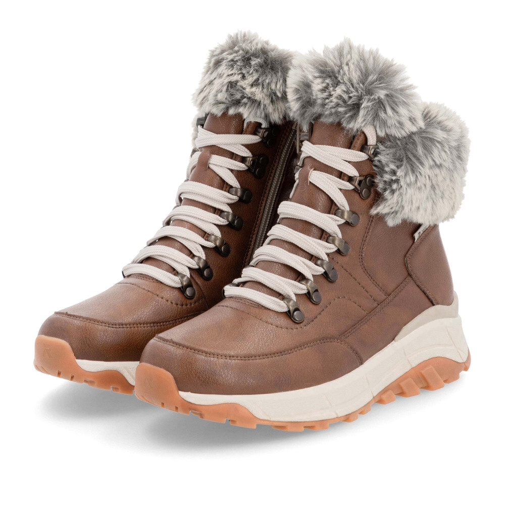 detail Dámská kotníková obuv RIEKER W0063-22 hnědá W4