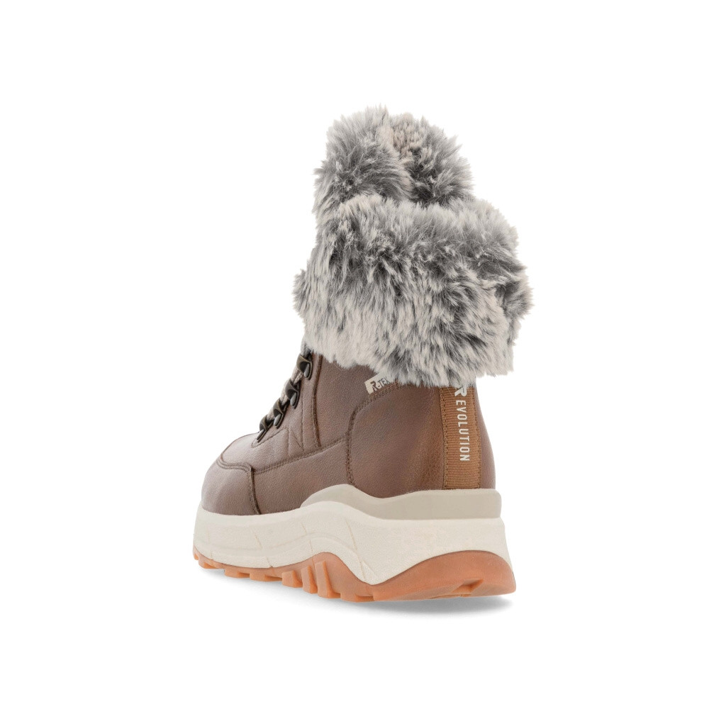 detail Dámská kotníková obuv RIEKER W0063-22 hnědá W4