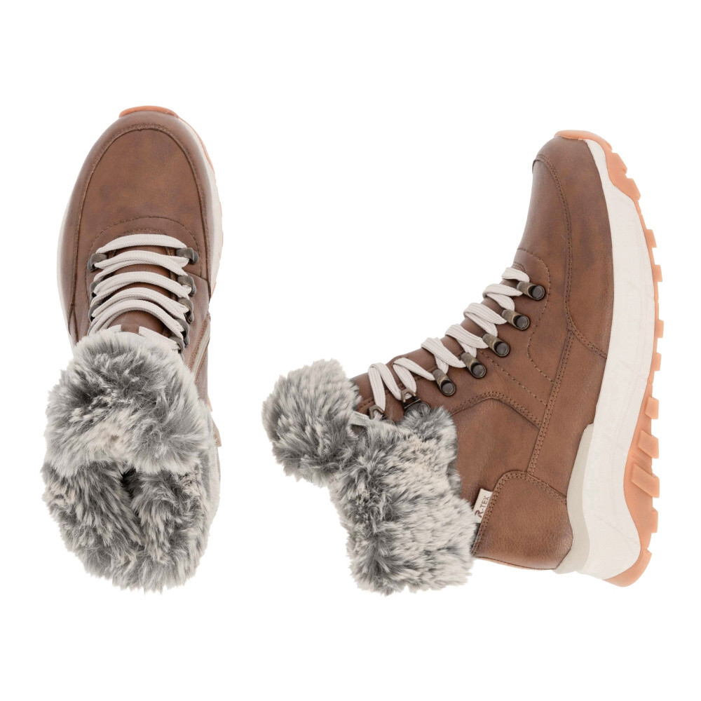 detail Dámská kotníková obuv RIEKER W0063-22 hnědá W4