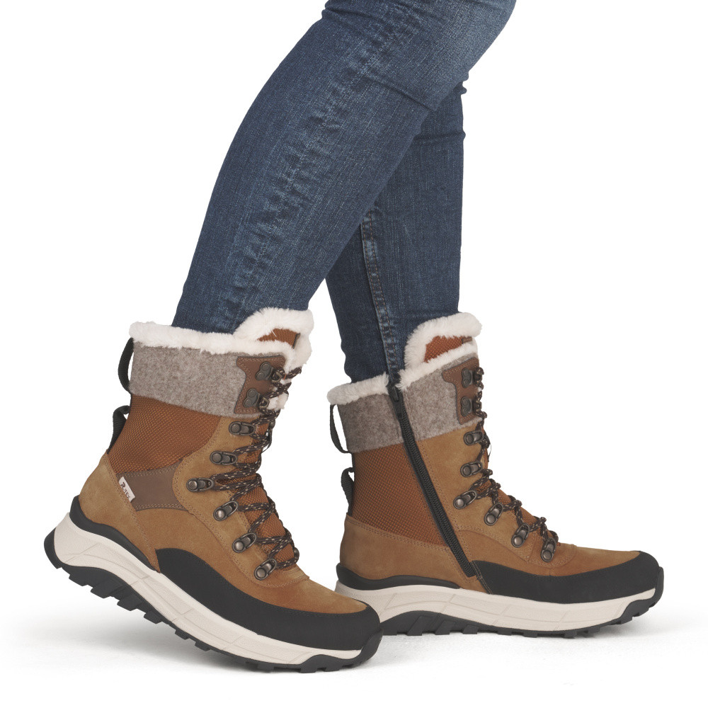 detail Dámská kotníková obuv RIEKER W0066-22 hnědá W5