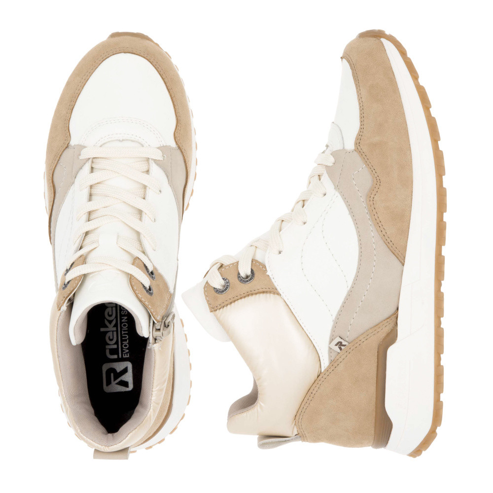 detail Dámská kotníková obuv RIEKER W0672-80 bílá W4