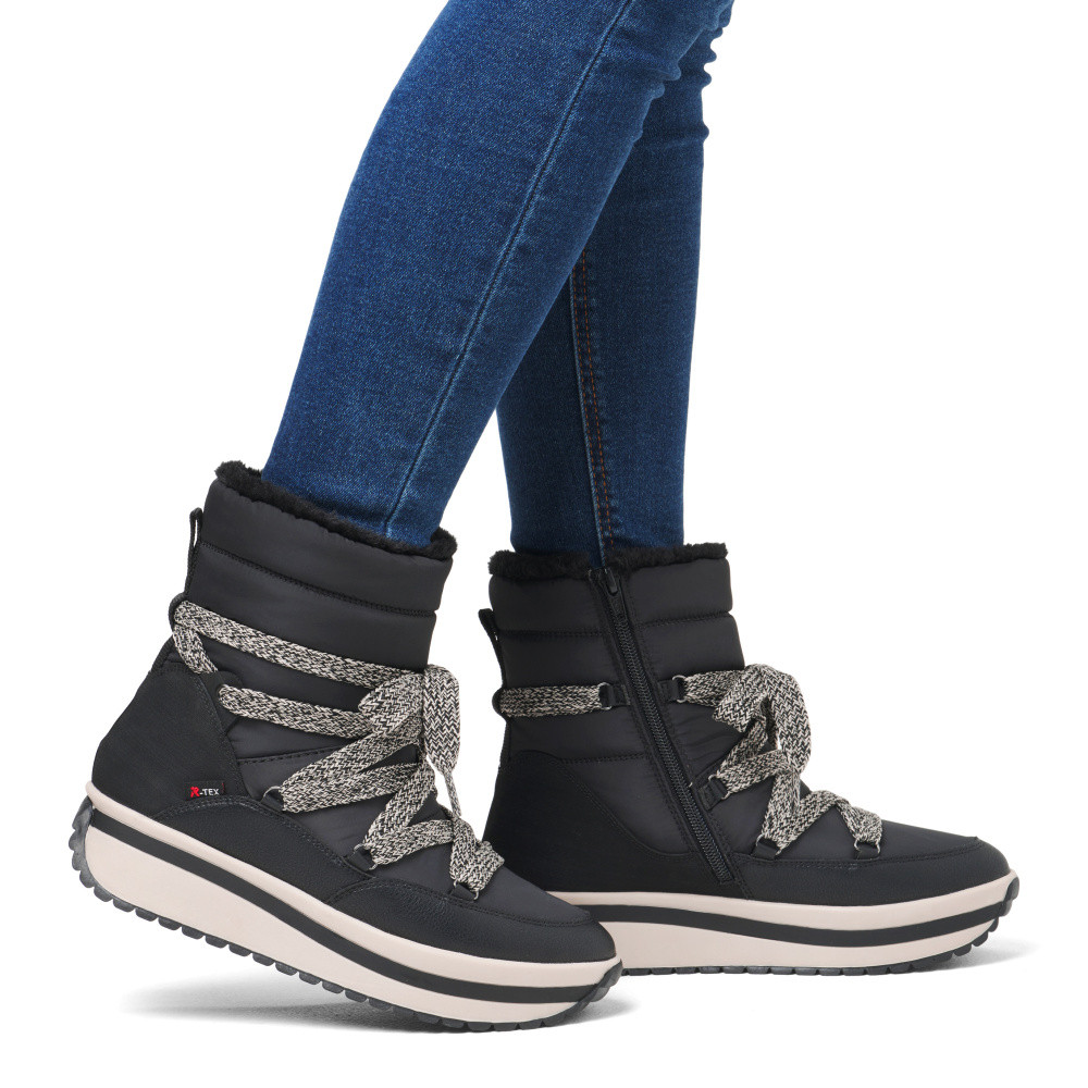 detail Dámská kotníková obuv RIEKER REVOLUTION W0971-00 černá W4