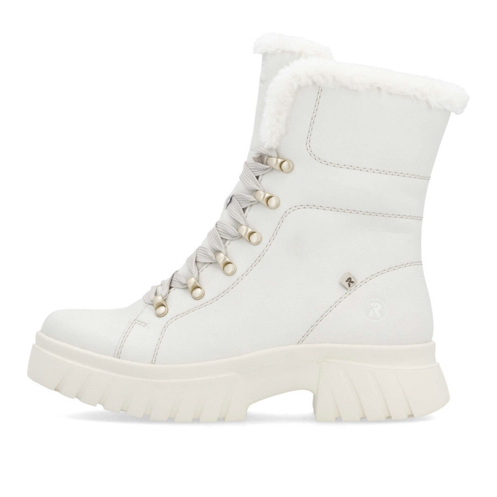 detail Dámská kotníková obuv RIEKER W1874-80 bílá W4