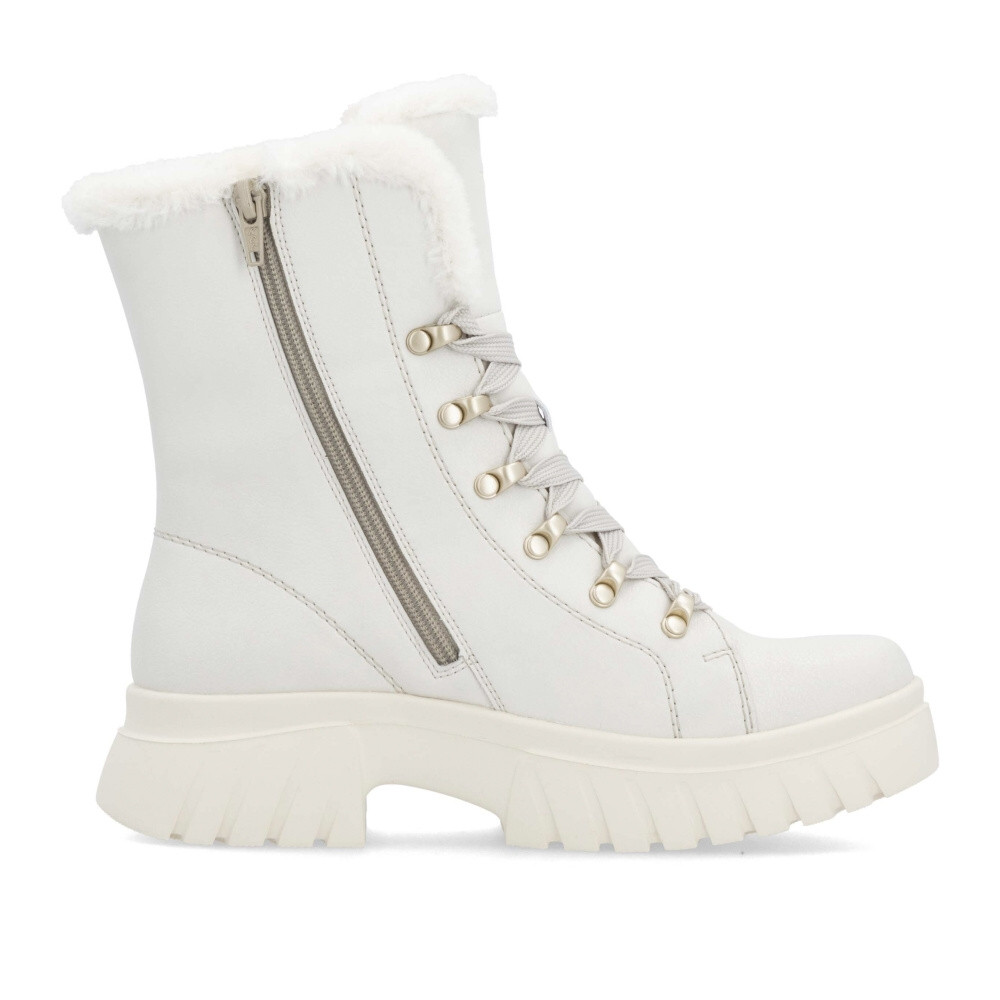 detail Dámská kotníková obuv RIEKER W1874-80 bílá W4